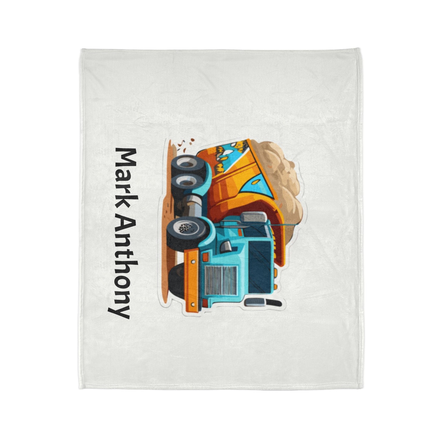 Dump Truck Personalized Soft Polyester Blanket