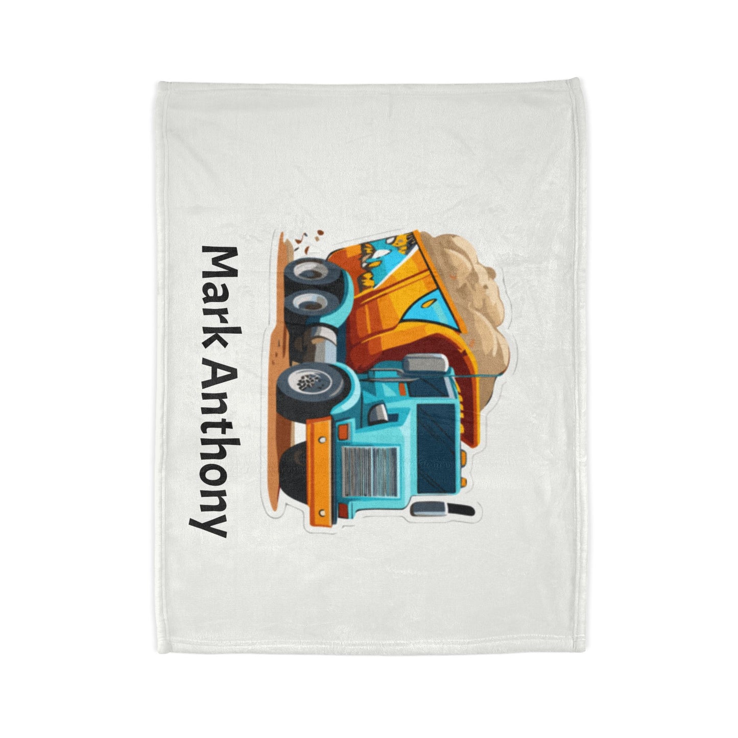 Dump Truck Personalized Soft Polyester Blanket