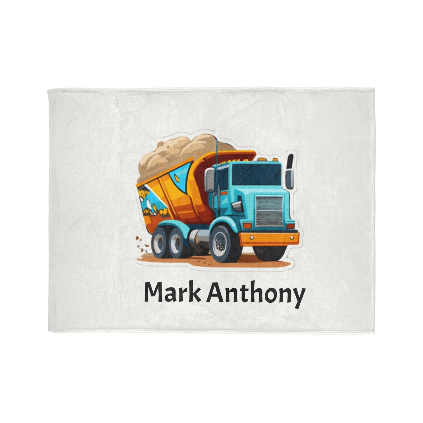 Dump Truck Personalized Soft Polyester Blanket