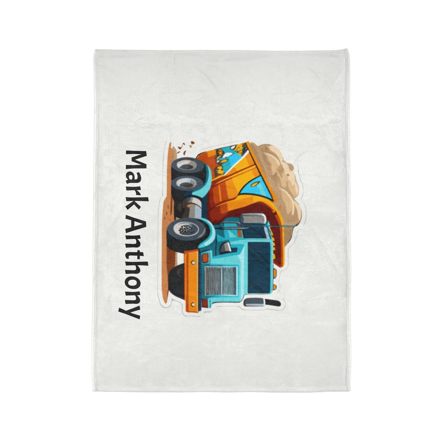 Dump Truck Personalized Soft Polyester Blanket