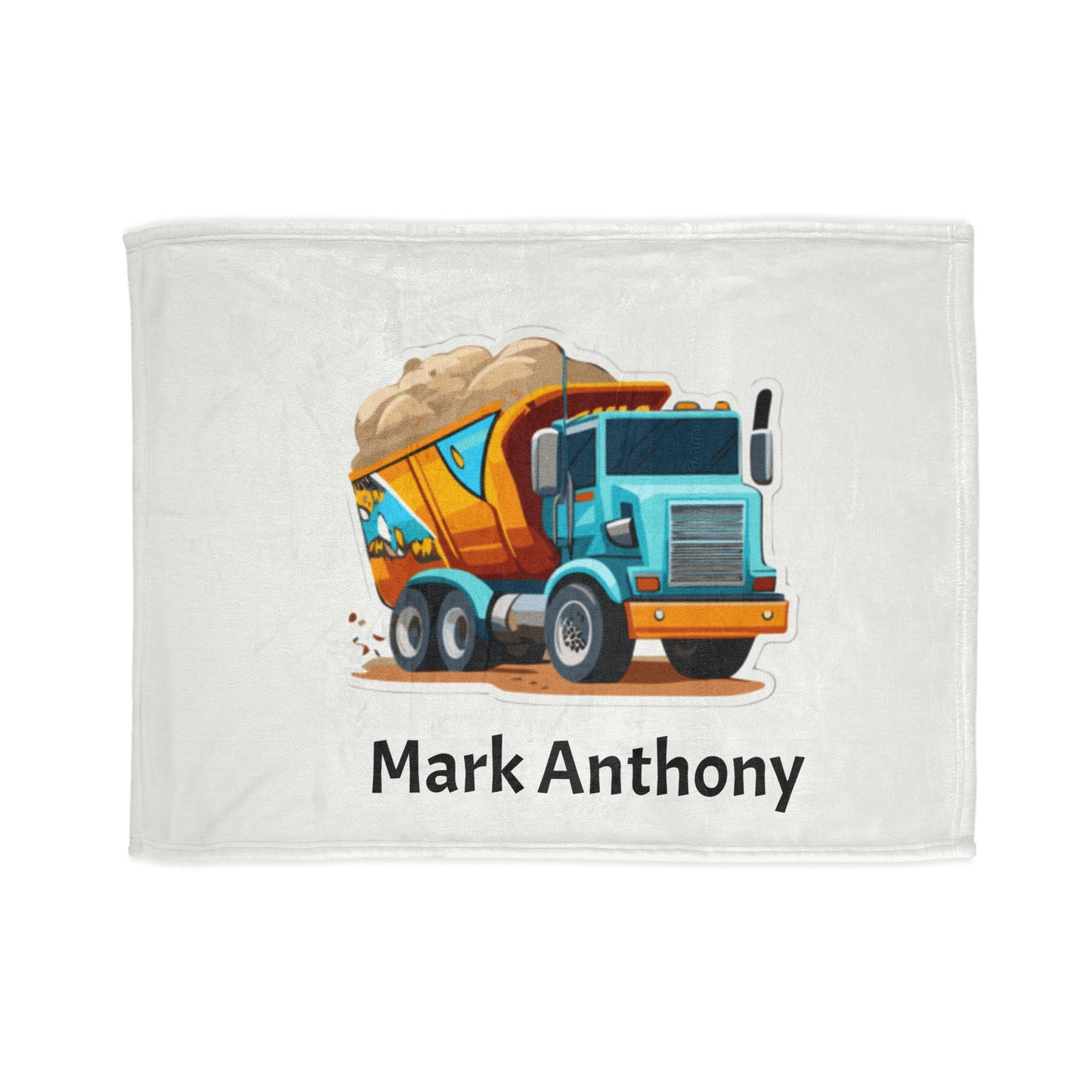 Dump Truck Personalized Soft Polyester Blanket