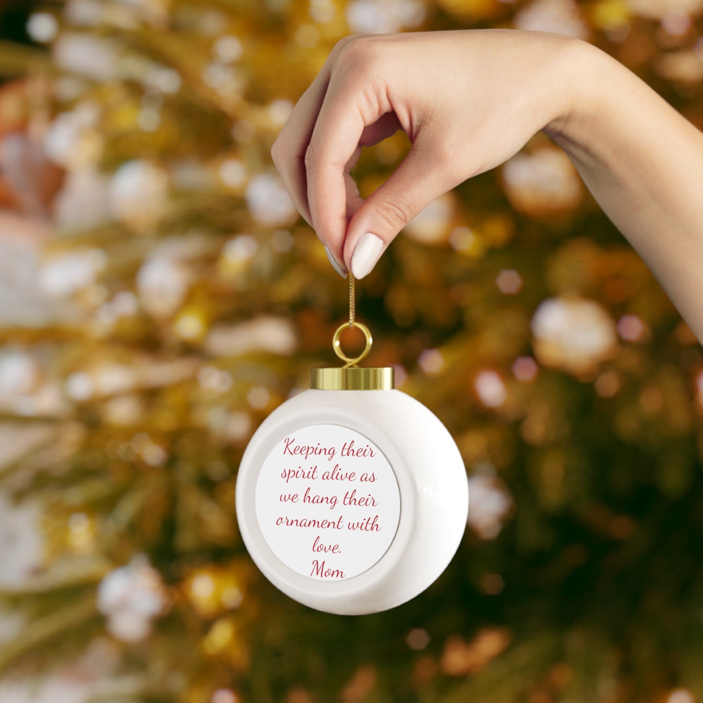 Mom Rememberance Christmas Ball Ornament