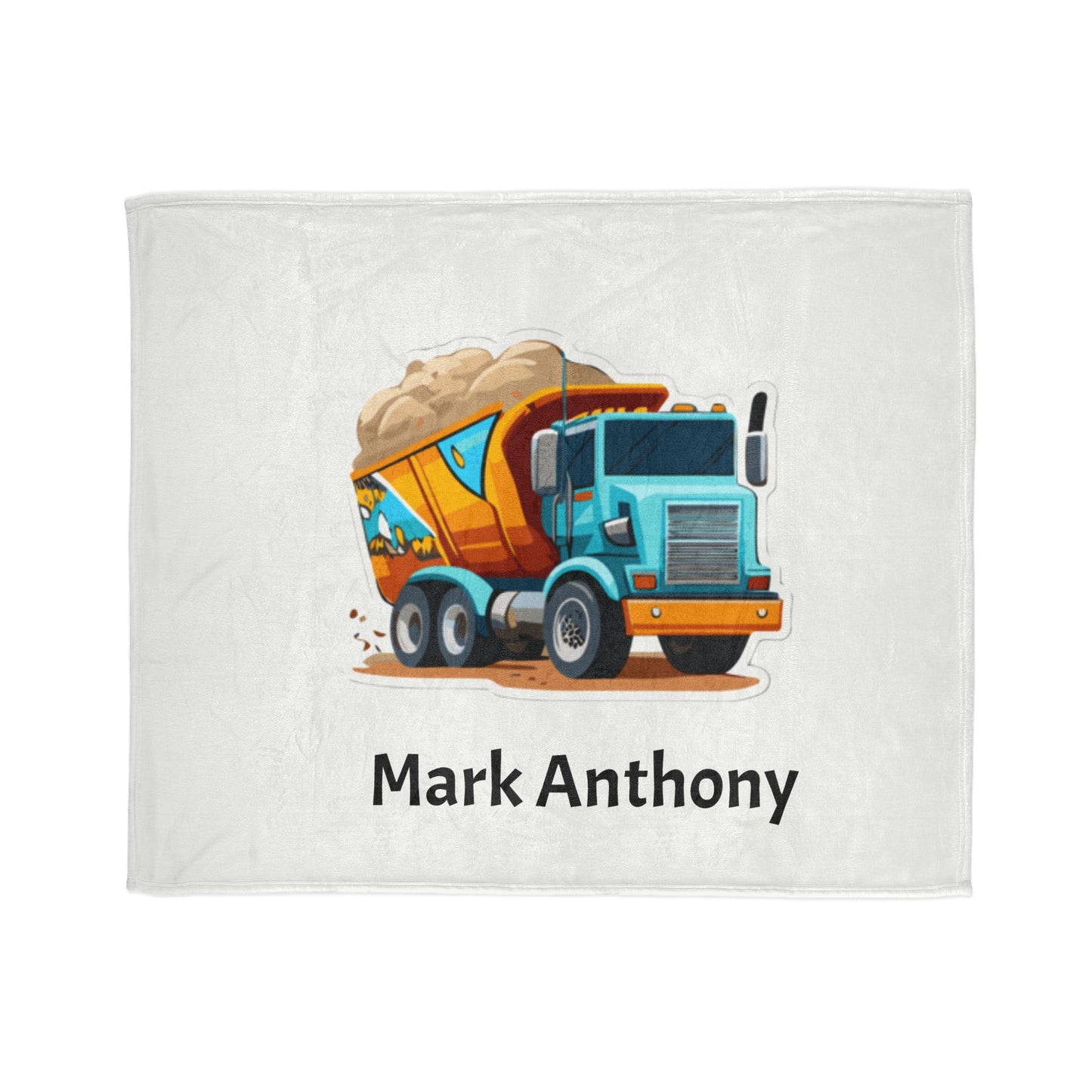 Dump Truck Personalized Soft Polyester Blanket